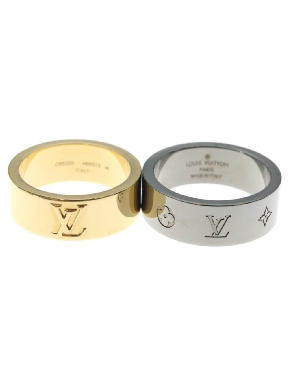 Louis Vuitton Bague LV Instinct Monogram Silver Gold Ring